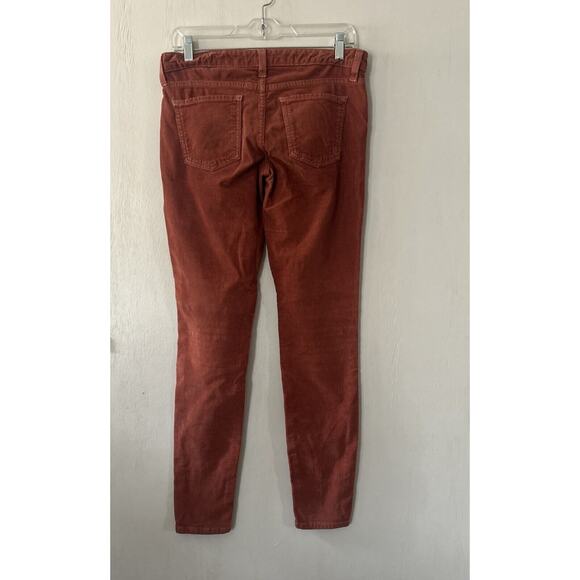 Bebe Corduroy Skinny Womens Jean Pants Salmon Pink Preowned Size 27 Made In USA - Picture 7 of 11